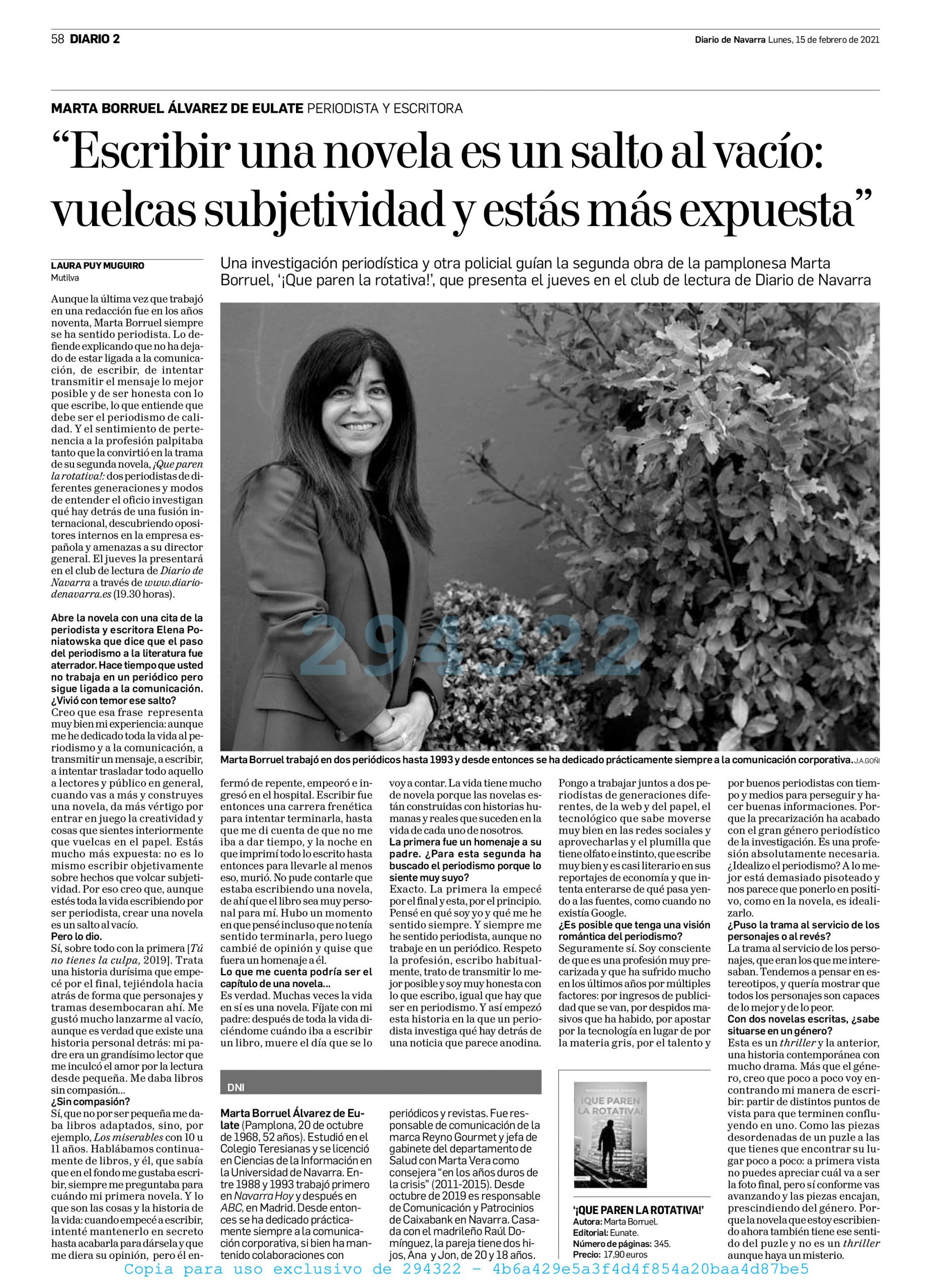 Entrevista Diario de Navarra
