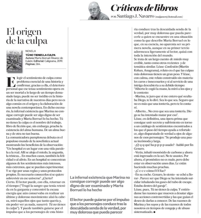 Diario de Noticias. Crítica literaria 